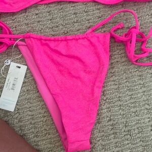 Frankie’s Bikinis x Naomi hot pink sparkly bikini bottom